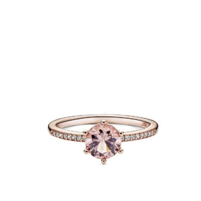 Pandora Sparkling Pink Crown Ring
