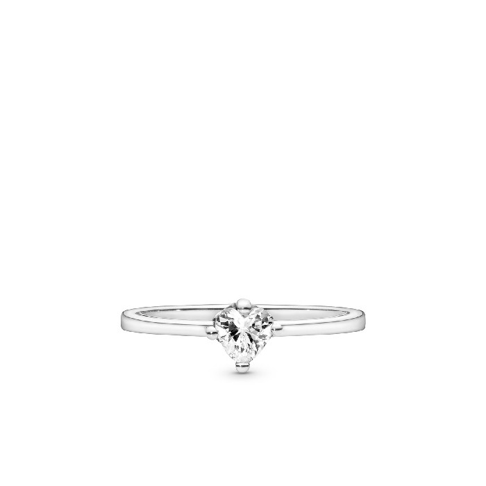 Pandora Ring in Sterling Silver Solitaire Heart - Size 56