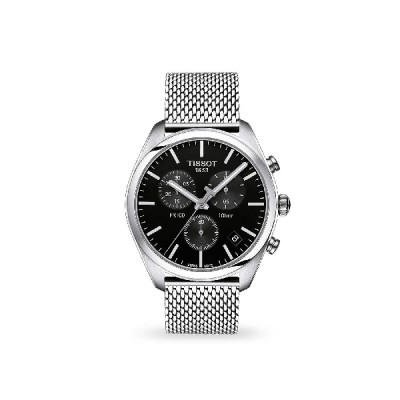 Rellotge d´acer i malla milanesa Tissot PR 100 Chronograph