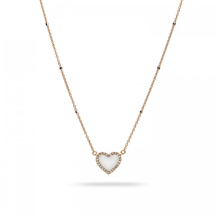 Halo Heart Mother of Pearl Necklace