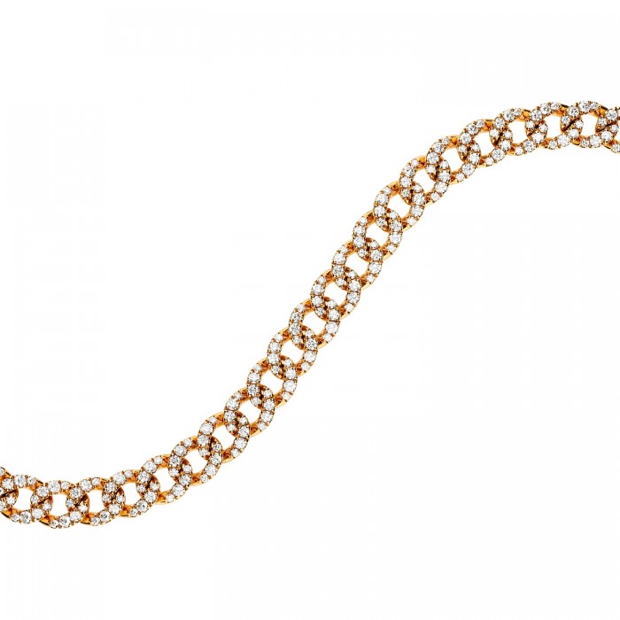 Rose Gold and Diamonds Chain Bracelet