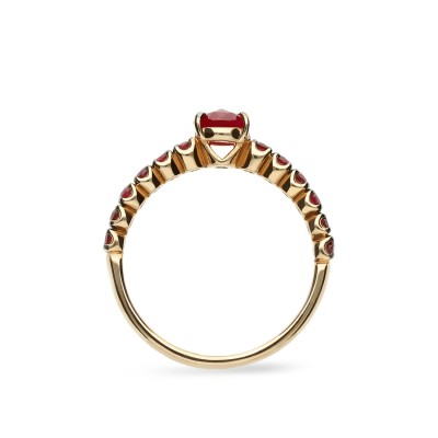Grau Rose Gold with Rubies Ring