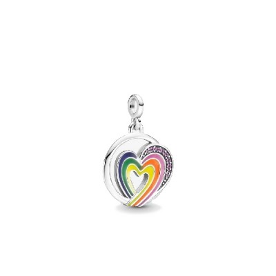 Pandora Me Rainbow Heart Medallion