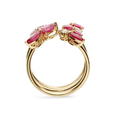 Grau Rose Gold with Ruby and Diamonds Ring