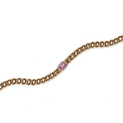 Grau Rose Gold with Pink Sapphire Bracelet