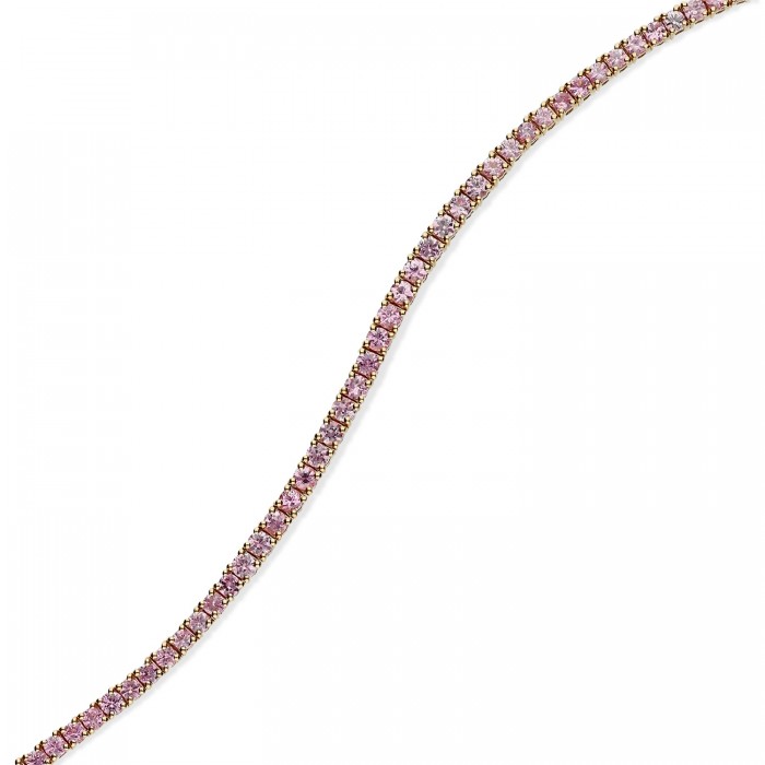 Grau Riviere with Pink Sapphires Bracelet