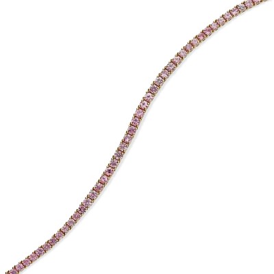 Grau Riviere with Pink Sapphires Bracelet