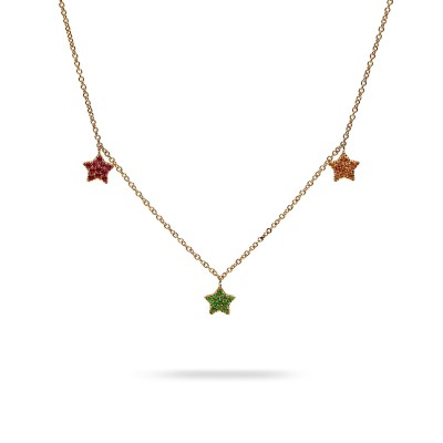 Multicolor Stars Necklace