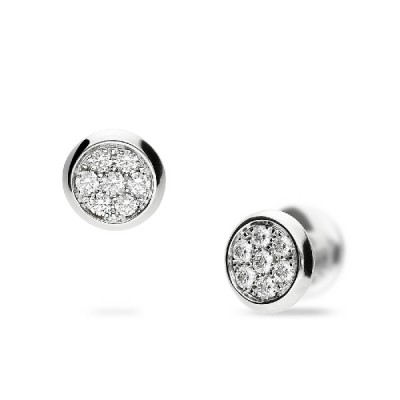 Grau button earrings