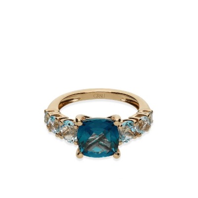Rose Gold and Topaz Good Mood Ring