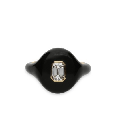 Black Seal and Diamond Ring