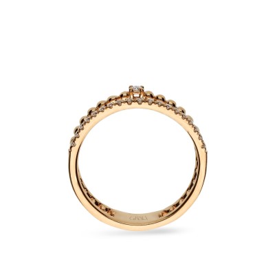 Two Levels Ring Rose Gold