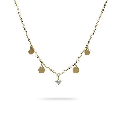 My Essence Necklace Yellow Gold and Discs