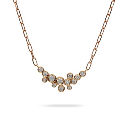 Aura Links and Rose Gold Necklace