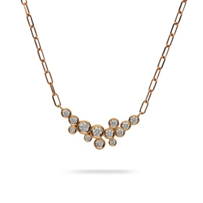 Cosmos Links and Rose Gold Necklace
