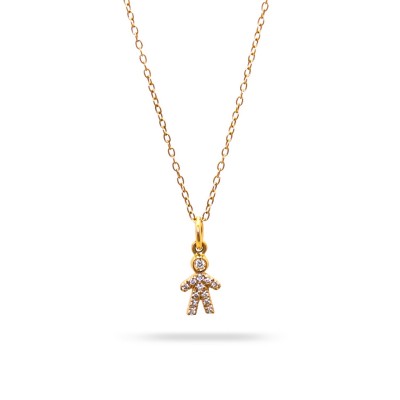 Tiny Charms Child Necklace Rose Gold