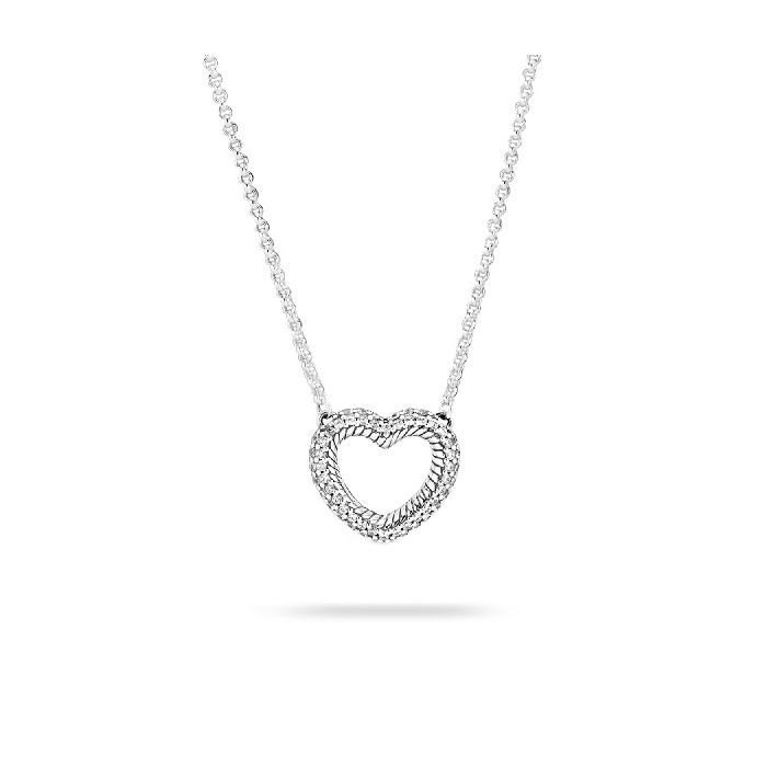 Sparkling Open Heart Necklace – Fiancée Jewellers