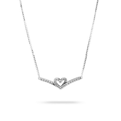 Pandora Wish Sparkling Heart Necklace