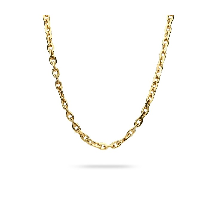 Gold link chain necklace Grau