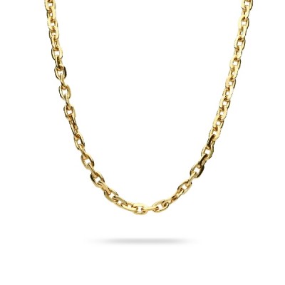 Gold link chain necklace Grau