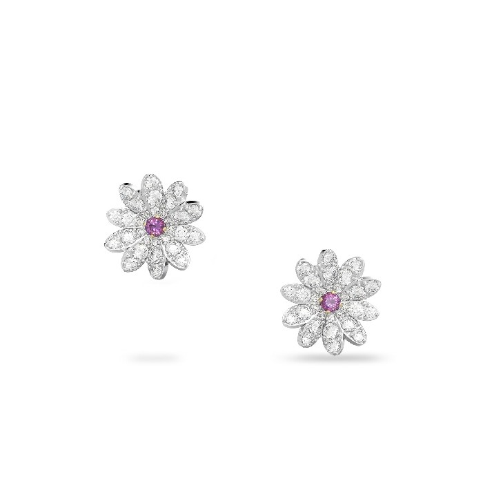 Eternal Flower Swarovski Button Earrings