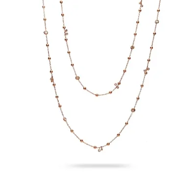 Rose Gold and Diamonds Cosmos Necklace