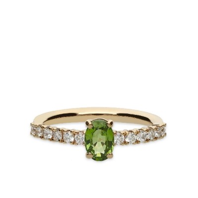 Ring Grau Rose Gold and Green Sapphire