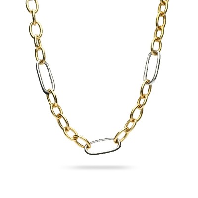 Uneven chain necklace Grau