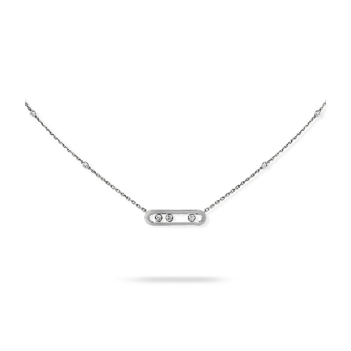 Necklace in white gold and diamonds Move Classique Messika
