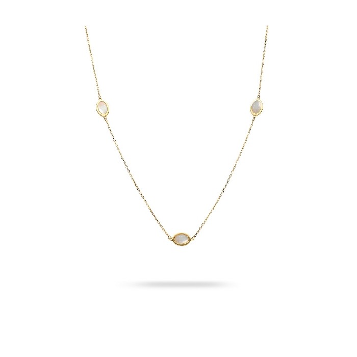 Grau mother-of-pearl yellow gold necklace