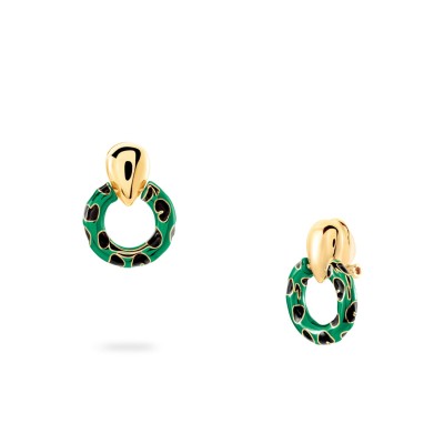Agatha Leopard Green Earrings