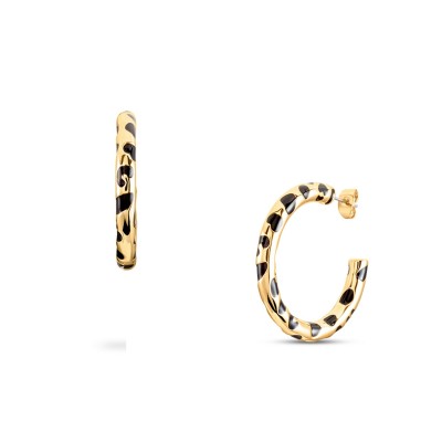 Agatha Leopard Creole Earrings