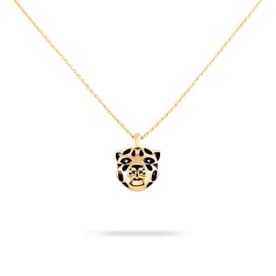 Agatha Leopard Midi Necklace