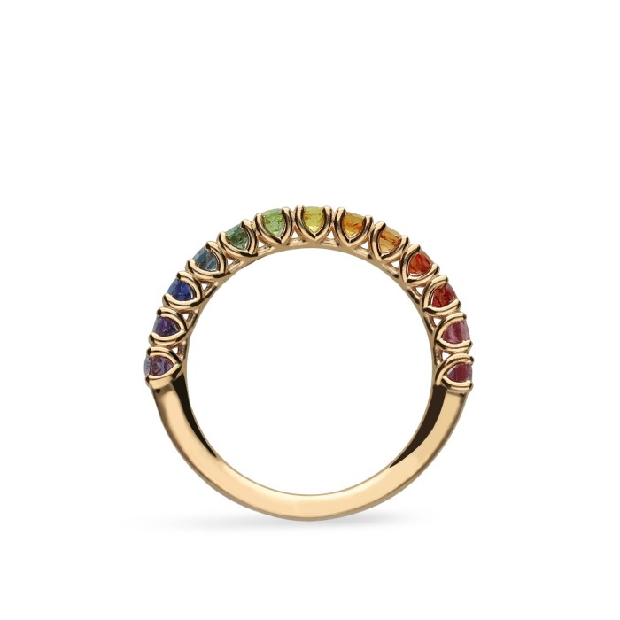 Grau Multicolor Rose Gold Ring