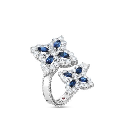 Open Ring Roberto Coin Sapphires and Diamonds