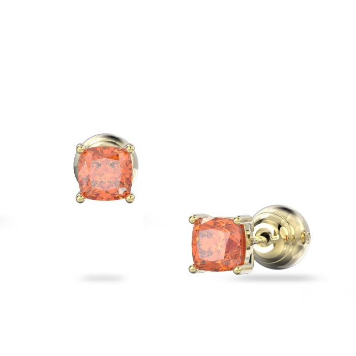Swarovski Stilla Orange Button Earrings
