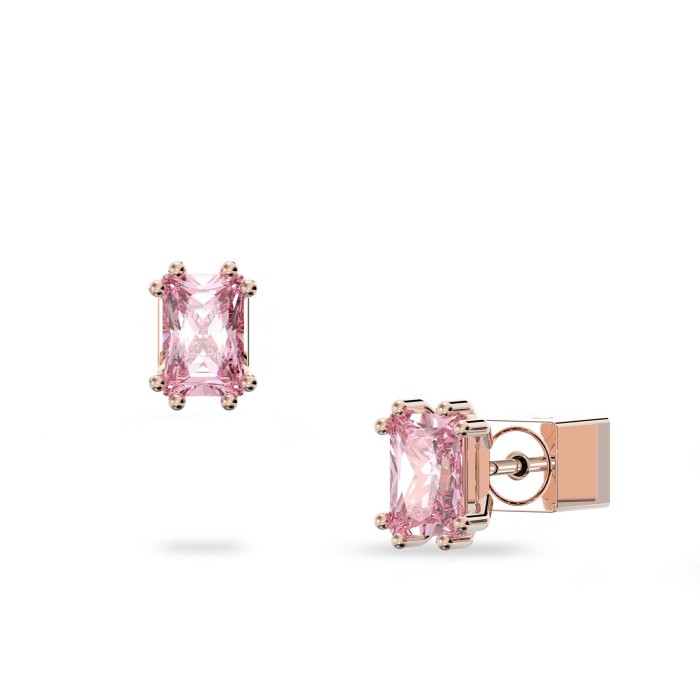 Swarovski Pink Button Earrings