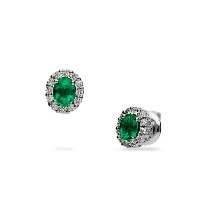 Earrings with Emeralds