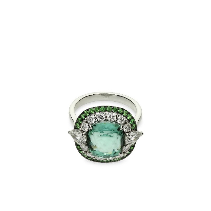 White Gold and Tourmaline Ring