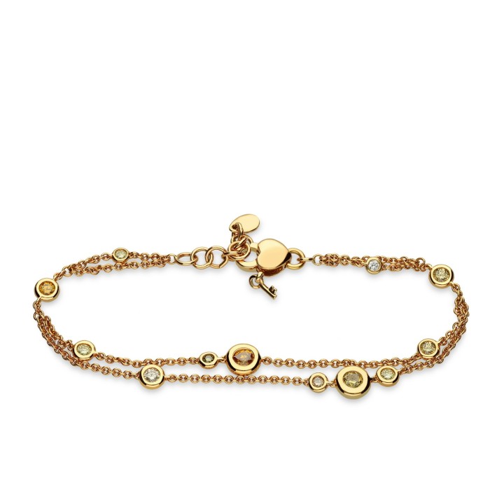 Double Cosmos Diamond Rose Gold Bracelet