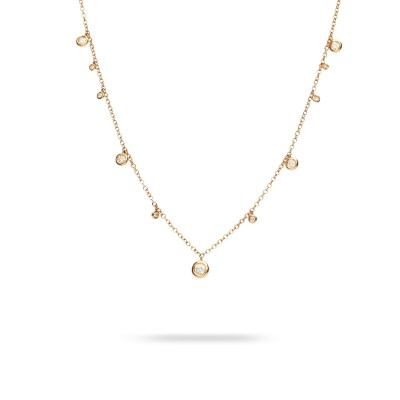 Collar Cosmos Oro Rosa Diamantes Combinados