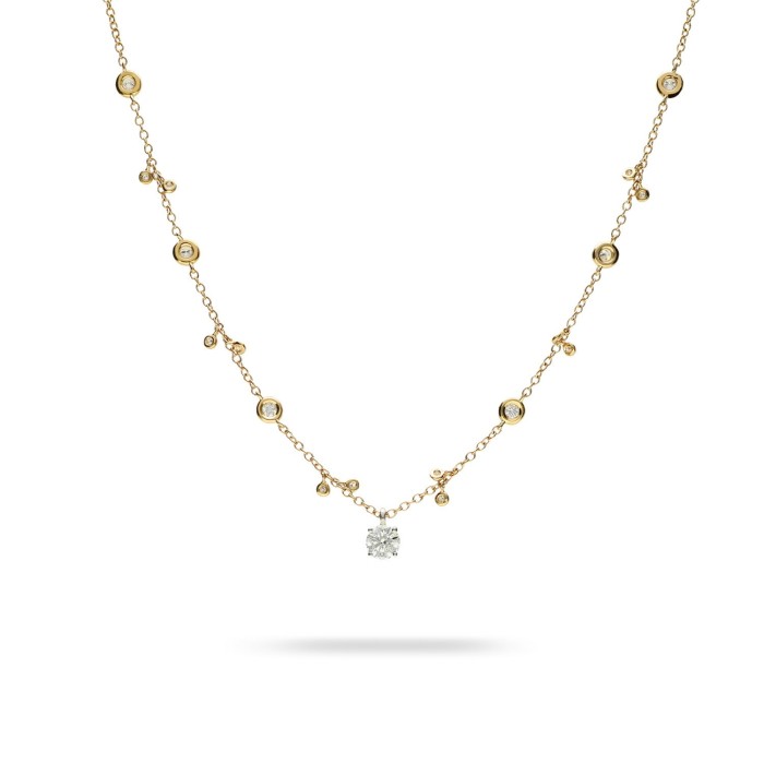 Aura Yellow Gold and Diamonds Necklace