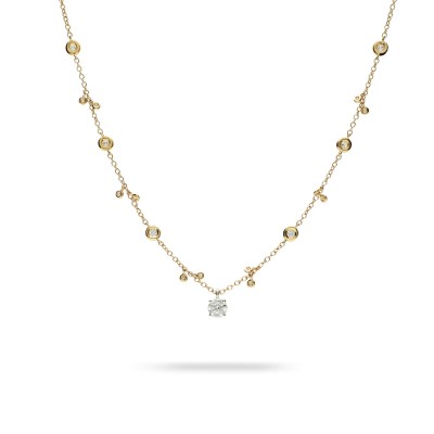 Aura Yellow Gold and Diamonds Necklace