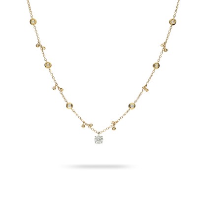 Cosmos Yellow Gold and Diamonds Necklace