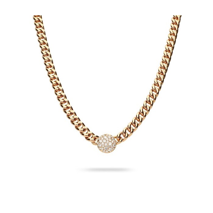 Necklace Grau Barbed Chain with Pavé