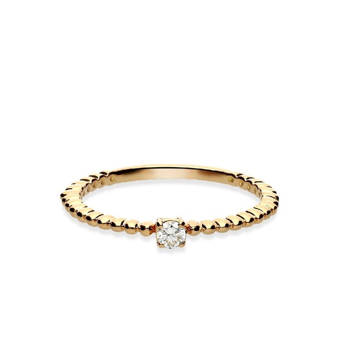 Solitaire Ring with Central Diamond