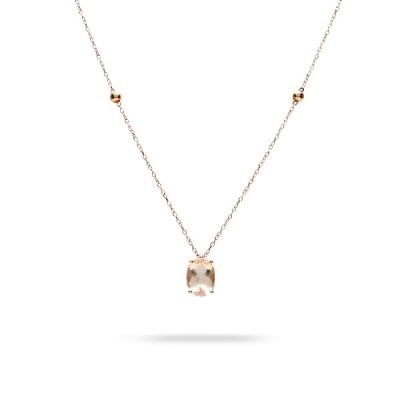 Necklace with Morganite and Rose Gold Grau