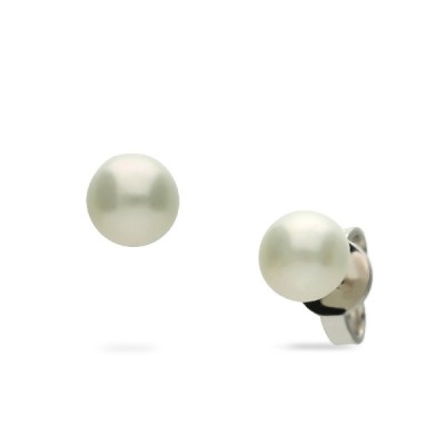 White Gold and Pearl Earring