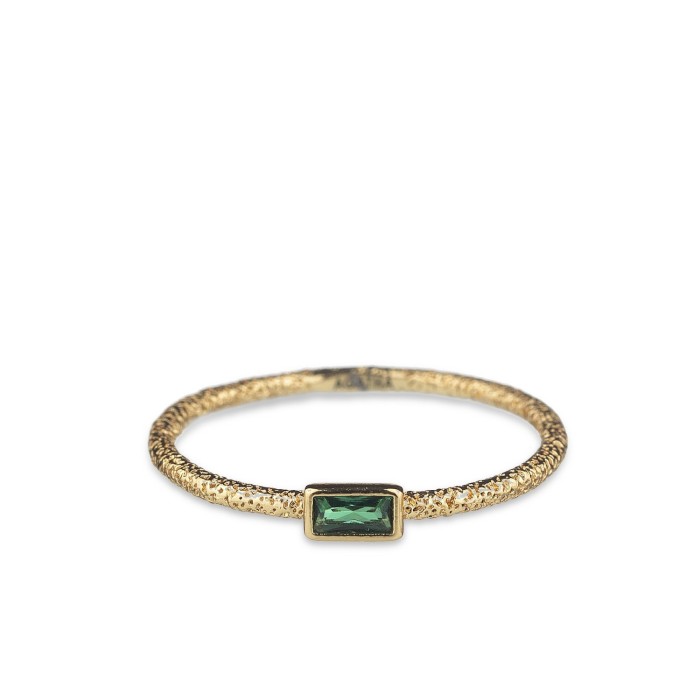 Fine Green Crystal Gold Ring CLEOPATR Agatha