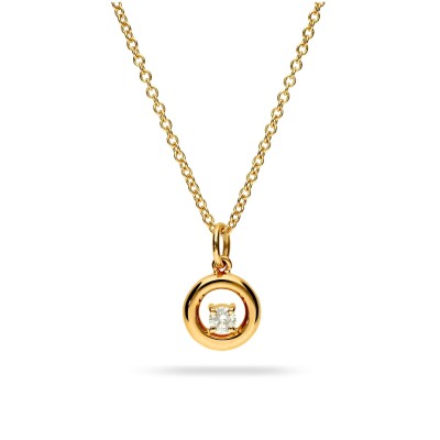 Small Hoop Necklace with Diamond My Essence